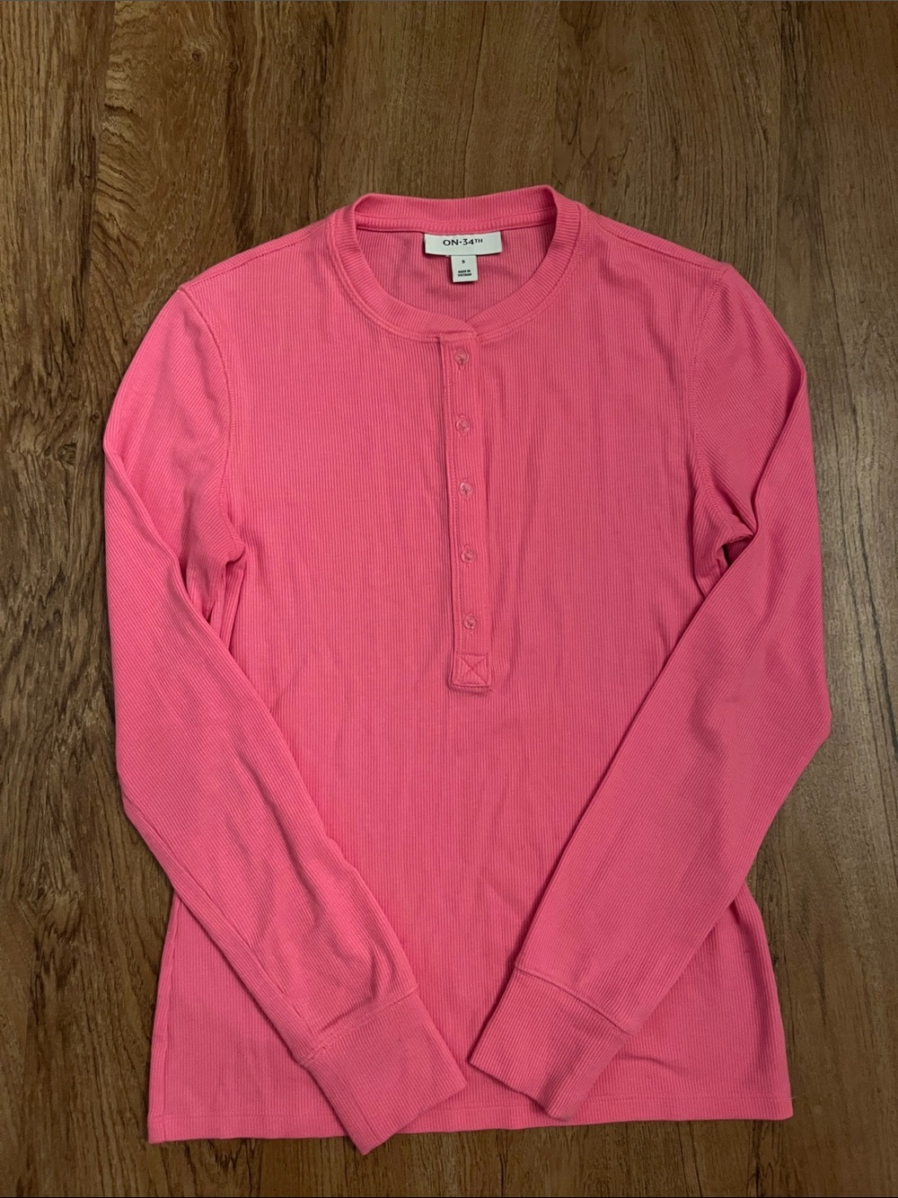 ON 34th Long Sleeve Henley Top
